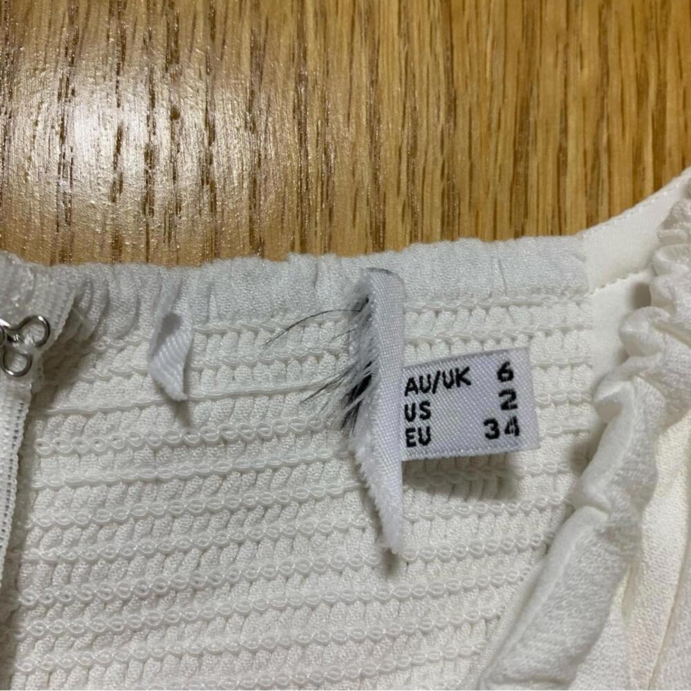 Princess Polly Elvira Mini White Dress - Size 2 - Picture 2 of 4
